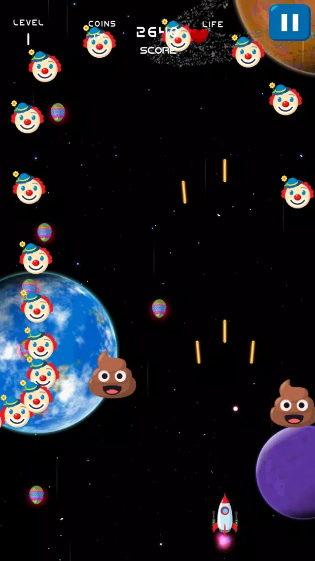ภาพหน้าจอของ Space Shooter Emoji Invasion