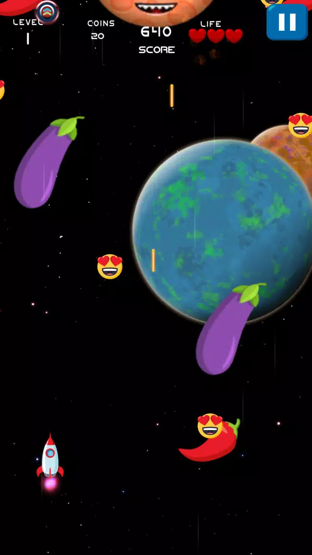 ภาพหน้าจอของ Space Shooter Emoji Invasion