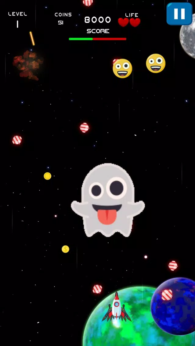 ภาพหน้าจอของ Space Shooter Emoji Invasion