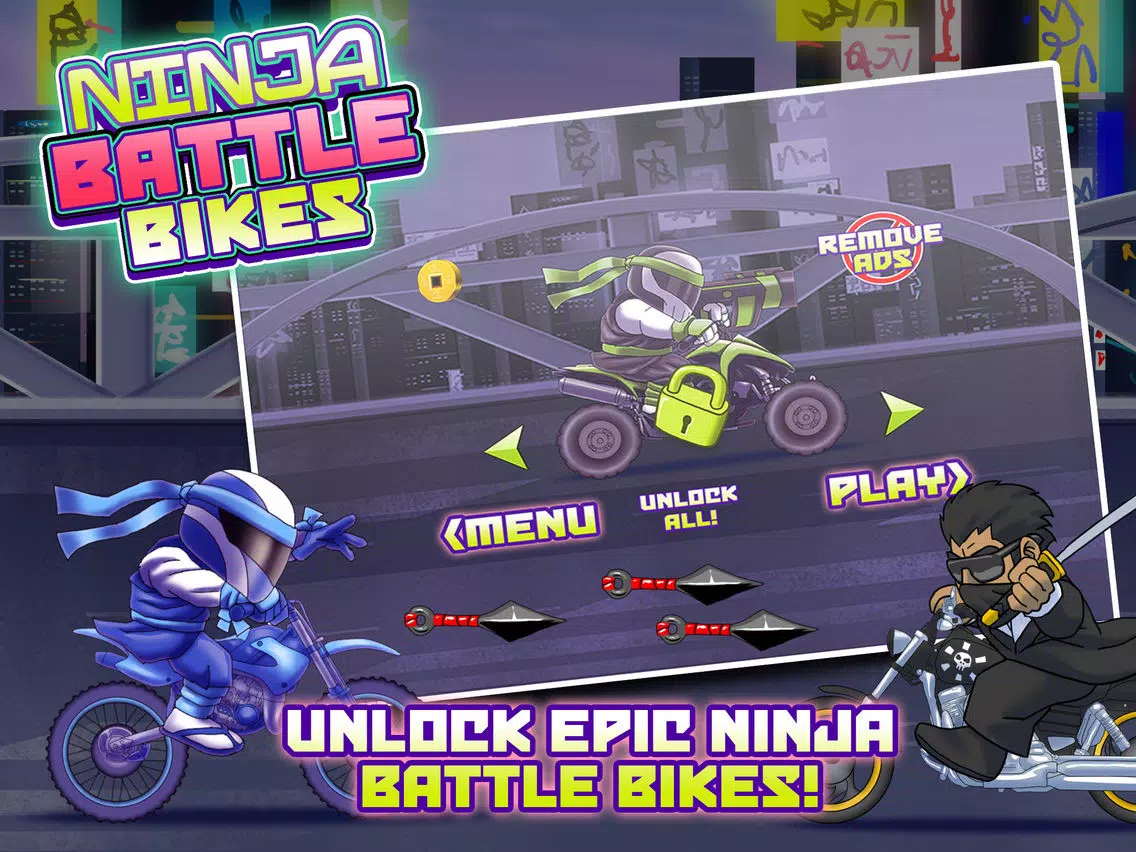 Ninja Battle Bikes - Epic Warrior Showdown Free Racer Game iPad  スクリーンショット