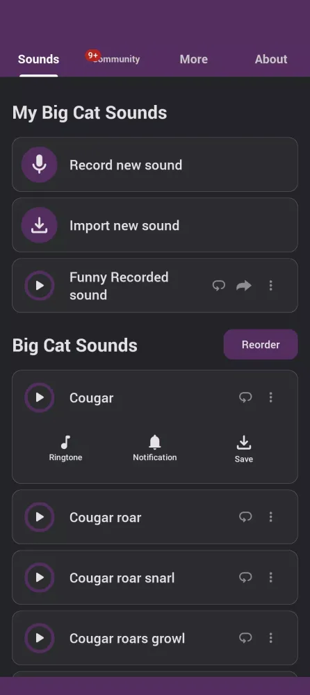 Big Cat Sounds Screenshots