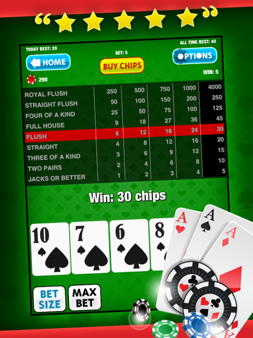 Video Poker Free Game: King of the Cards! for iPad and iPhone Casino Apps iPad Screenshots