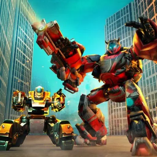 Futuristic Robot Fighting War Futuristic Robot Fighting War