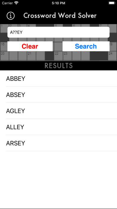 Crossword Word Solver Screenshots
