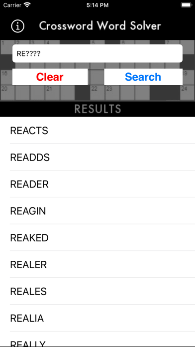 Crossword Word Solver Screenshots