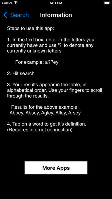 Crossword Word Solver Screenshots
