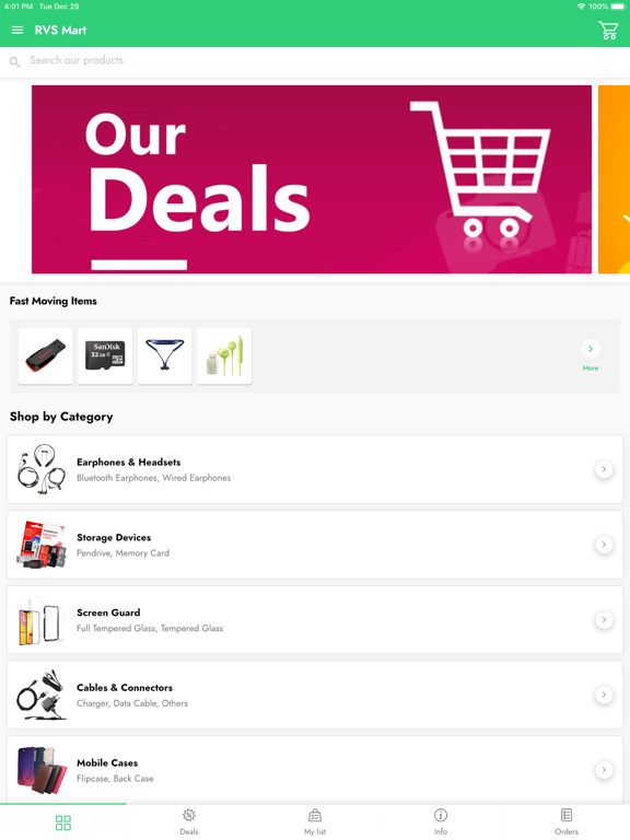 RVS Mart iPad Screenshots