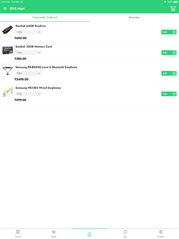 RVS Mart iPad Screenshots