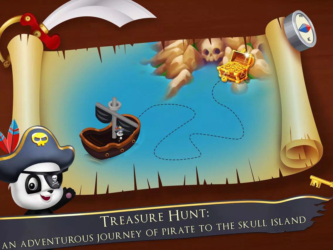 Pirate Panda Treasure Hunting iPad  스크린샷