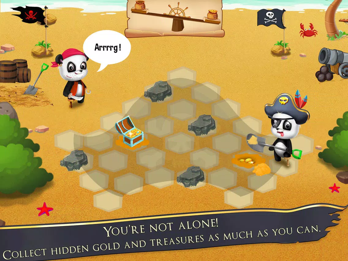 Pirate Panda Treasure Hunting iPad  스크린샷