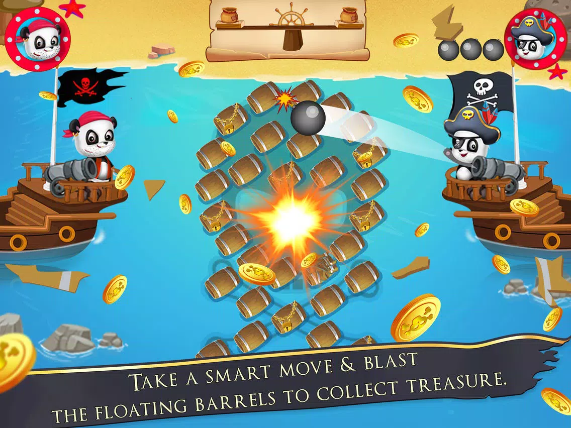 Pirate Panda Treasure Hunting iPad  스크린샷
