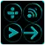Black and Cyan Icon Pack