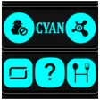 Cyan and Black Icon Pack