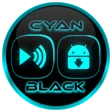 Flat Black and Cyan Icon Pack