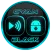 Flat Black and Cyan Icon Pack