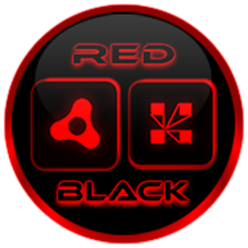 Flat Black and Red Icon Pack Flat Black and Red Icon Pack