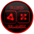 Flat Black and Red Icon Pack