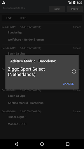 Sport Schedule Screenshots