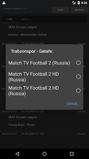 Sport Schedule Screenshots