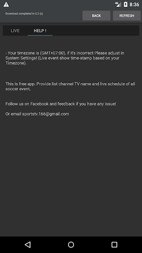 Sport Schedule Screenshots