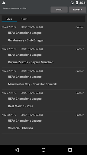 Sport Schedule Screenshots