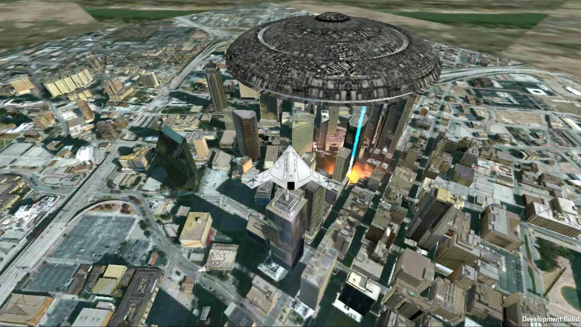 Tangkapan skrin Save Dallas Drone Flight Simulator