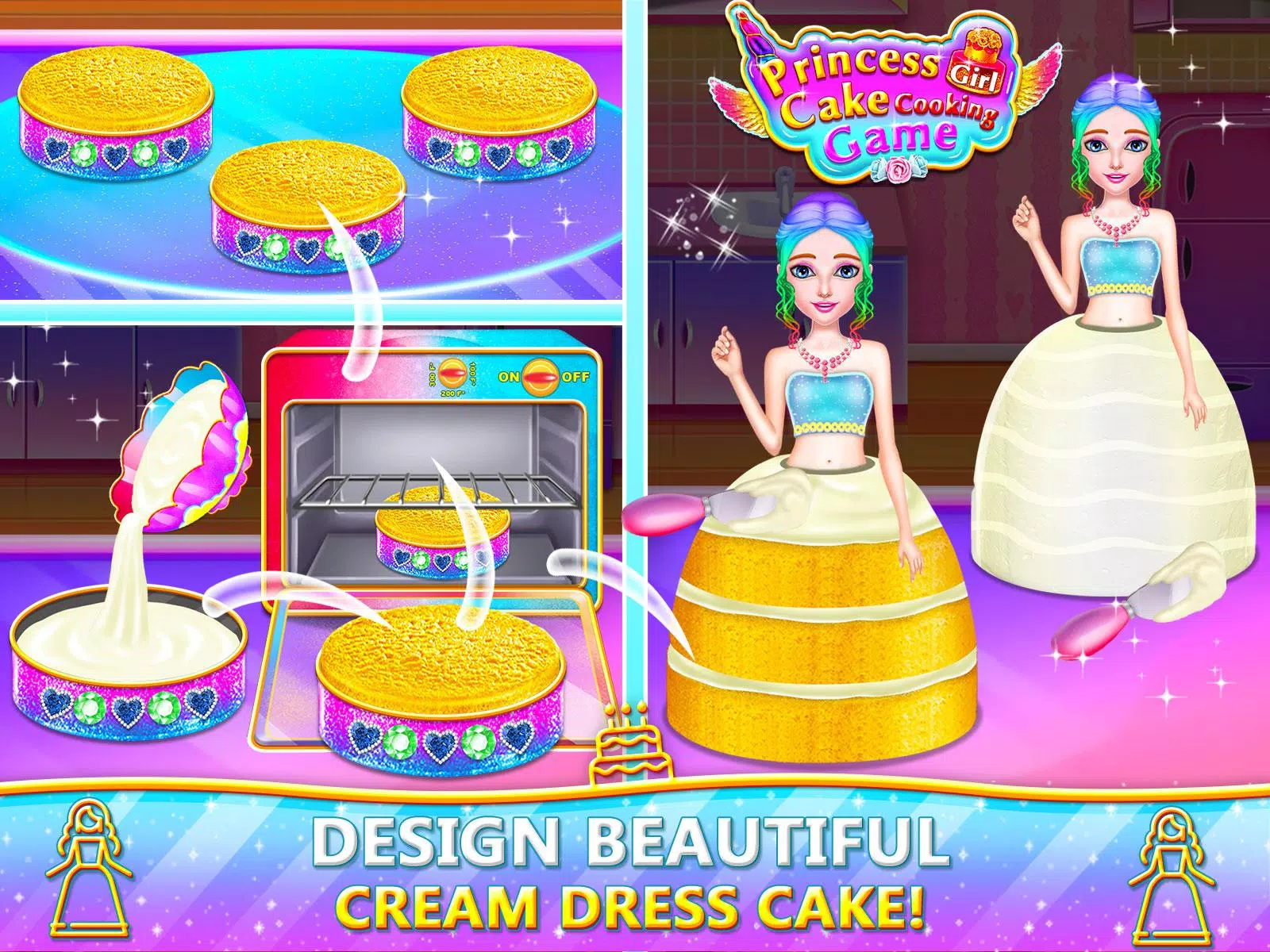 Princess Cake Cooking Games 스크린샷