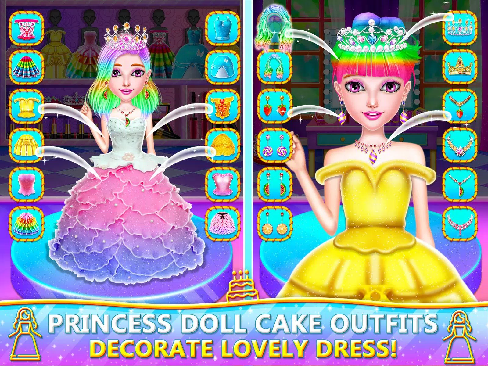 Princess Cake Cooking Games 스크린샷