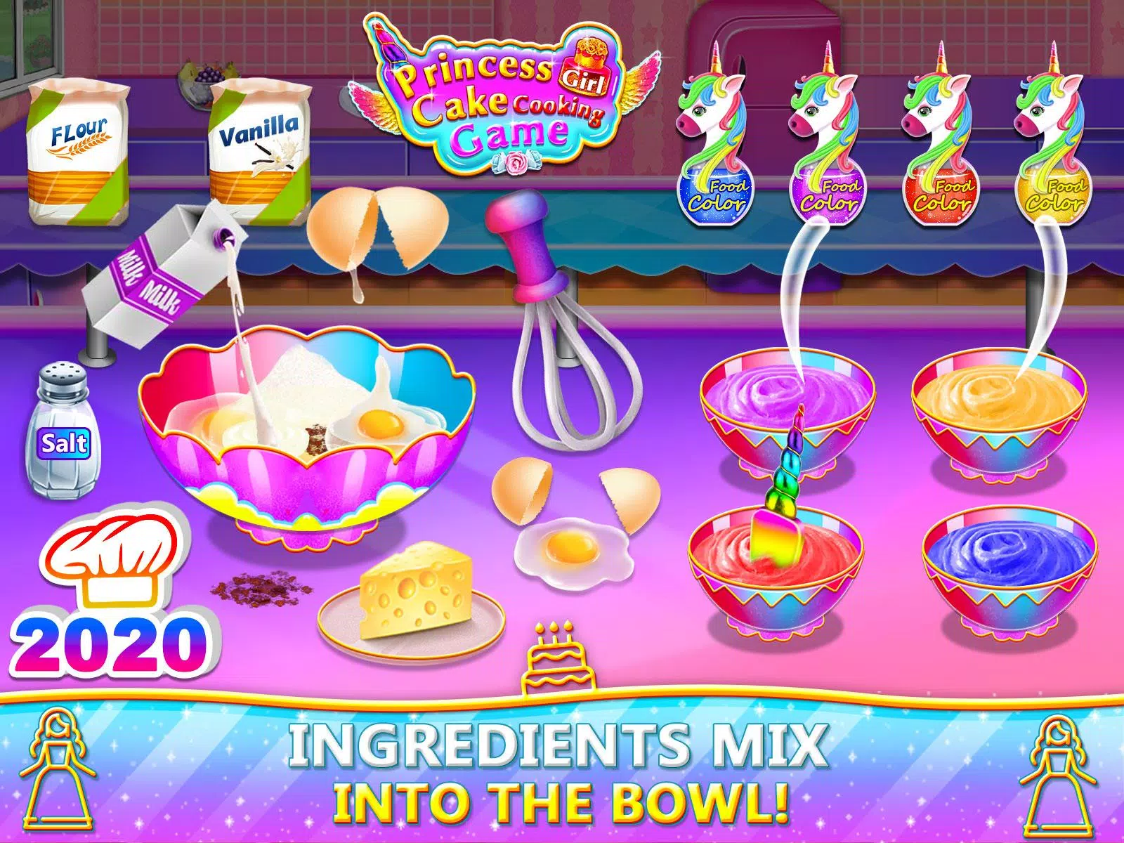 Princess Cake Cooking Games 스크린샷