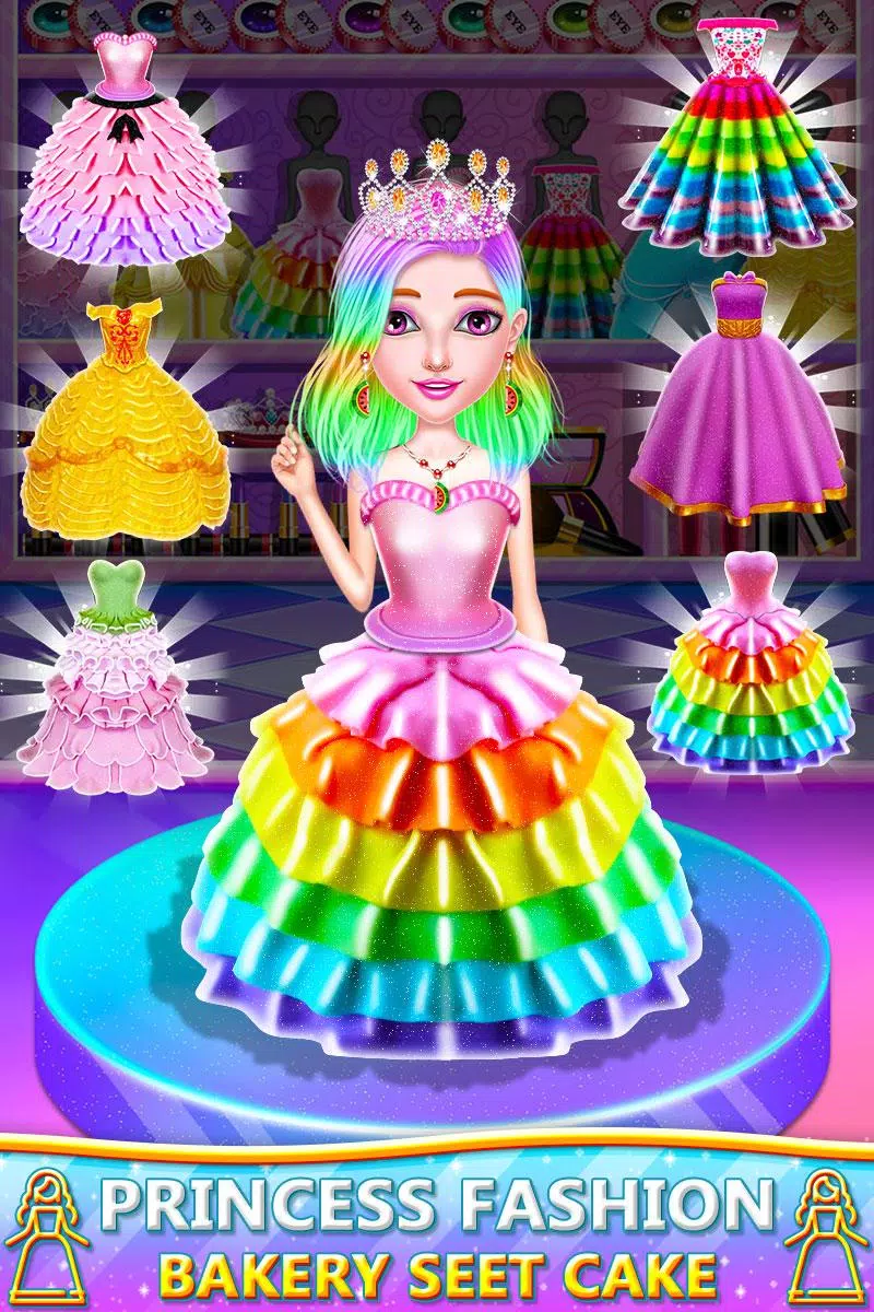 Princess Cake Cooking Games 스크린샷