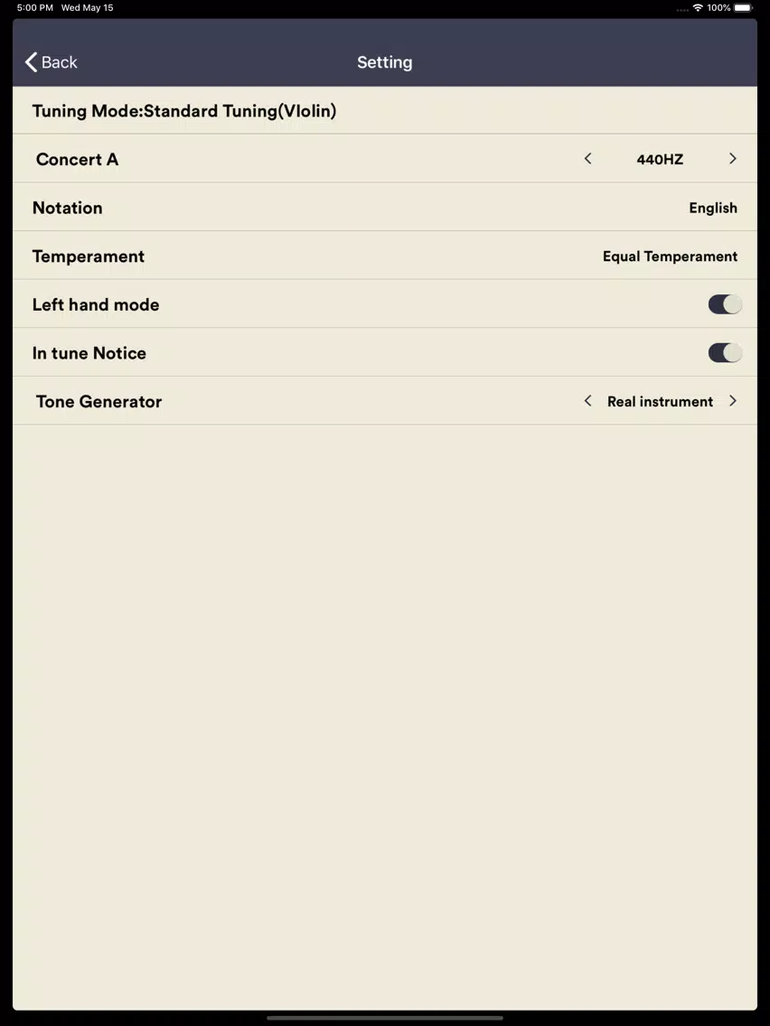 violin tuner -also viola cello iPad Screenshots
