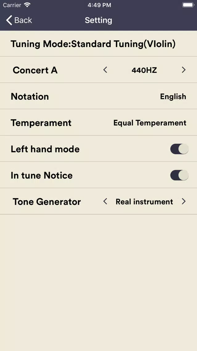 violin tuner -also viola cello Screenshots