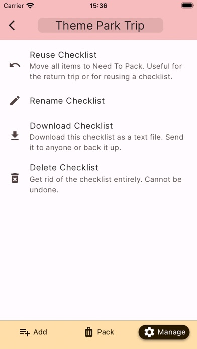 Travel Checklist Plus Screenshots