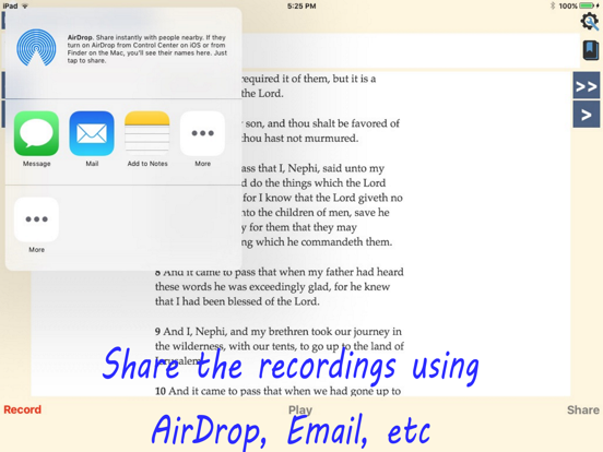 Scripture Audio Recorder iPad Screenshots