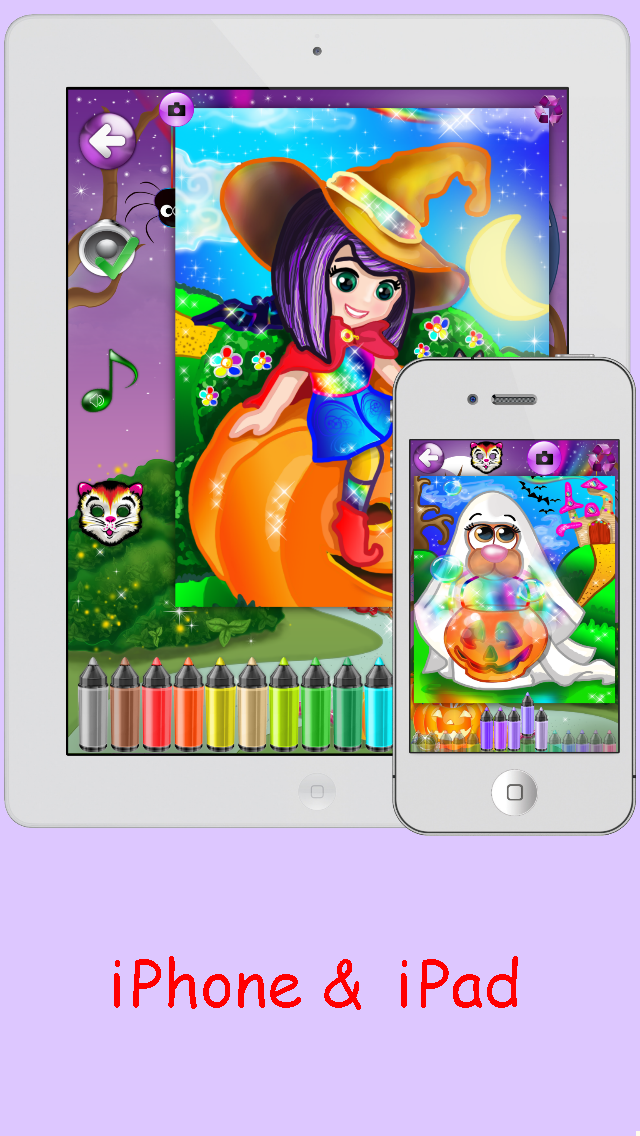 Fun Halloween Coloring Pages - Painting Pictures & Color Sheets for Kids Screenshots
