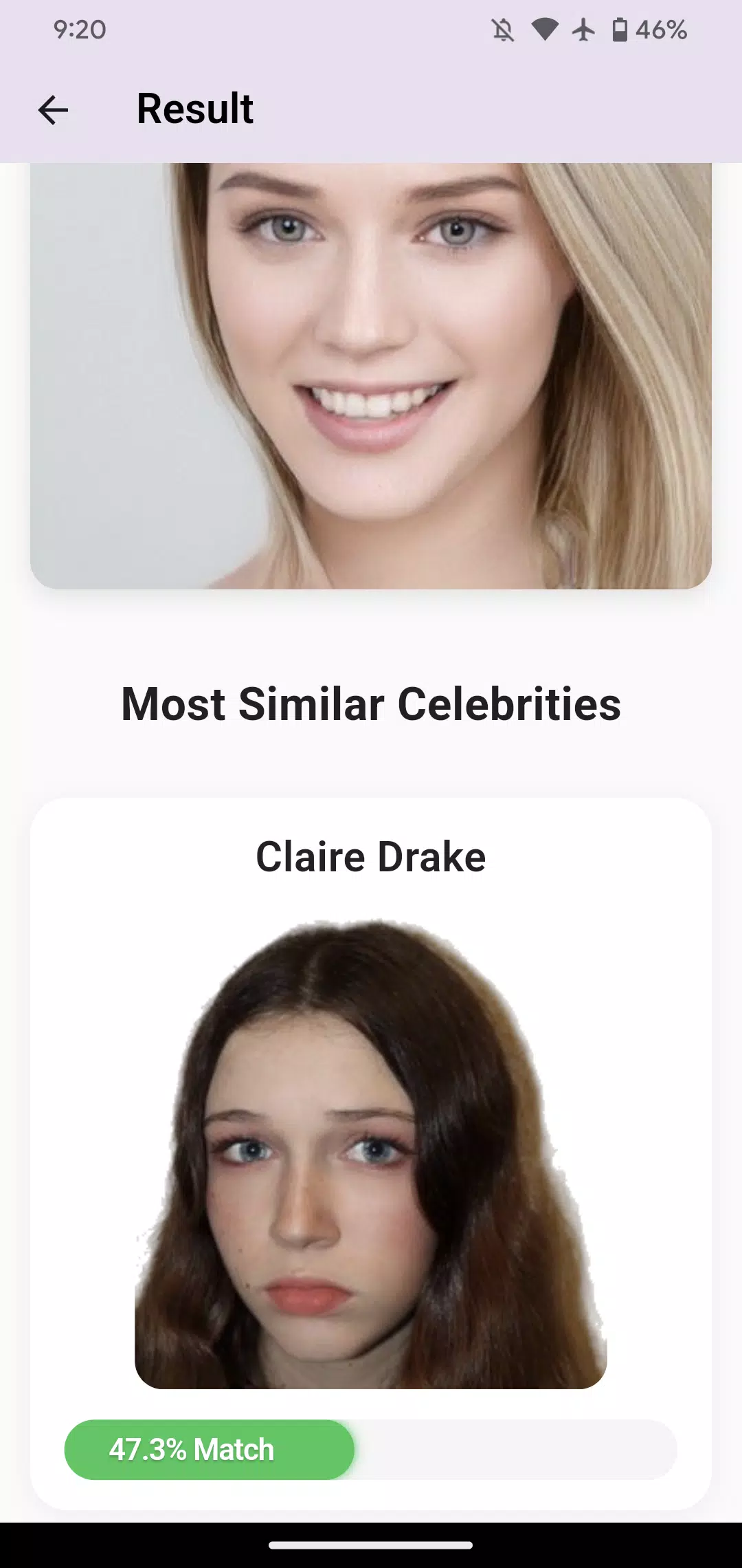 Celebrity Look-Alike Screenshots