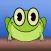 Frog on a log in a bog