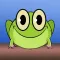 Frog on a log in a bog