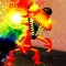 rainbow orange's scary lizard