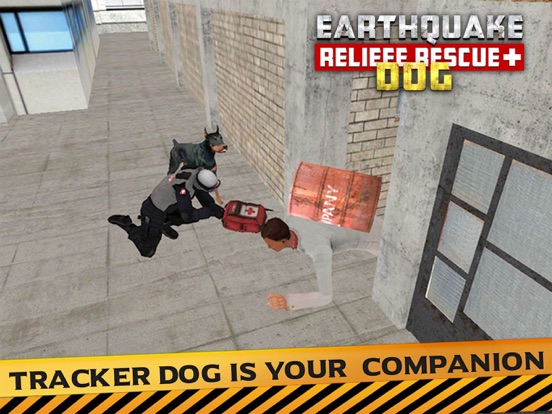 Earthquake Relief & Rescue Simulator : Play the rescue sniffer dog to Help earthquake victims. iPad Screenshots