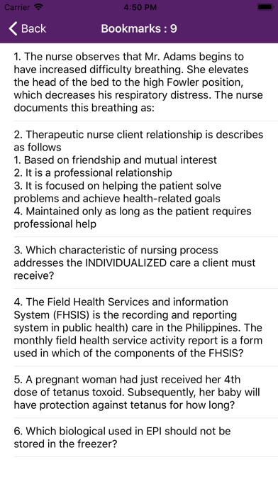 Fundamentals of Nursing Mock Screenshots