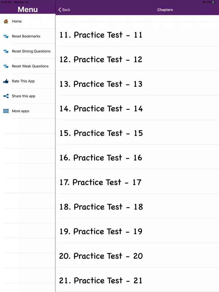 Pediatric Nursing Exam Prep iPad Screenshots