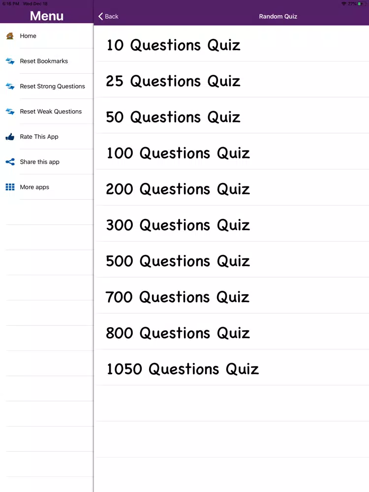 Pediatric Nursing Exam Prep iPad Screenshots