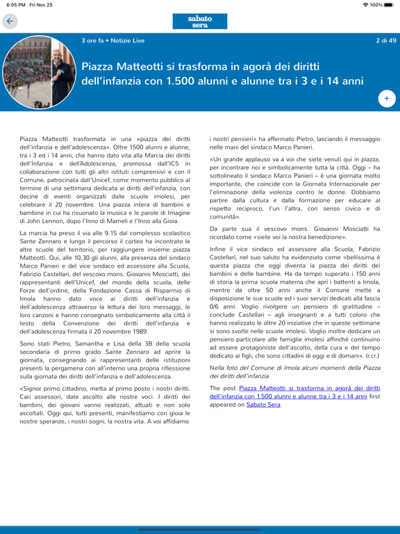 Sabato Sera Digitale iPad Screenshots