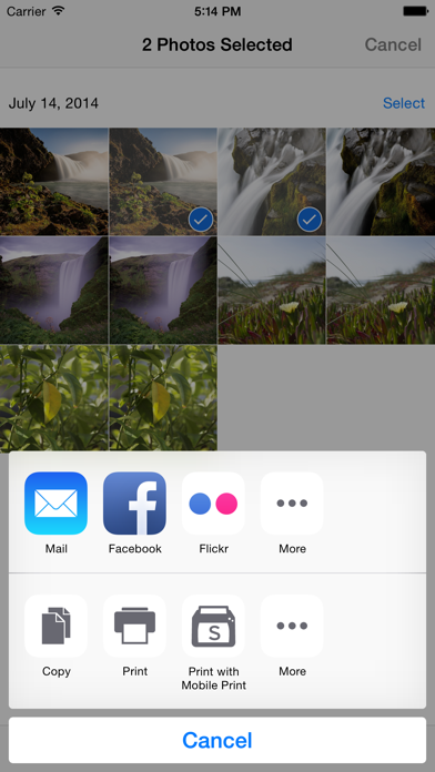 Mobile Print for AirWatch Screenshots