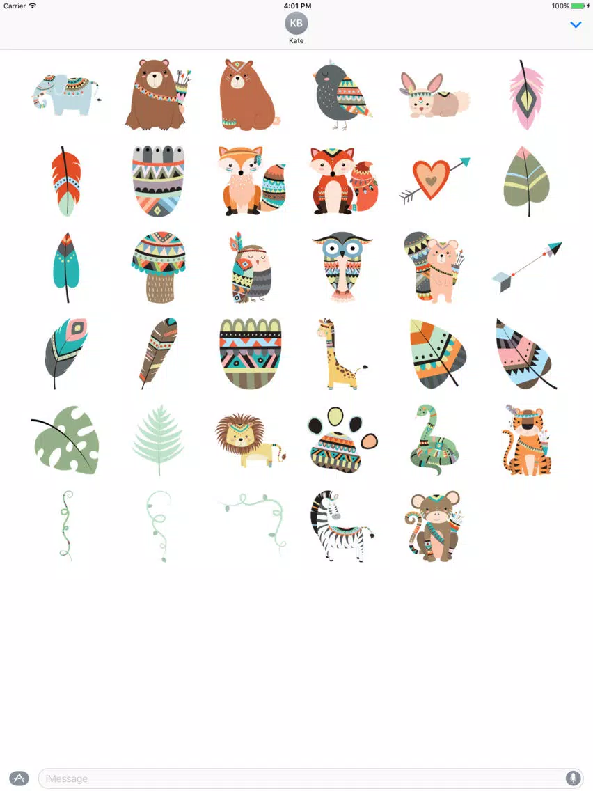 Tangkapan layar Tribal Animals iPad