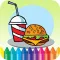 Food Coloring Book - Drawing Painting for Kids Free Games