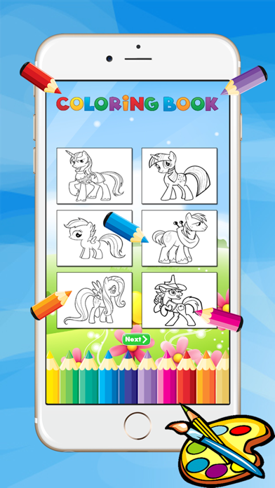 Coloring Book For Little Pony - Horse drawing for kid game Screenshots