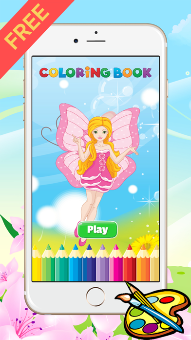Princess & Fairy Coloring Book - All In 1 Drawing, Paint And Color Games HD For Good Kid Screenshots
