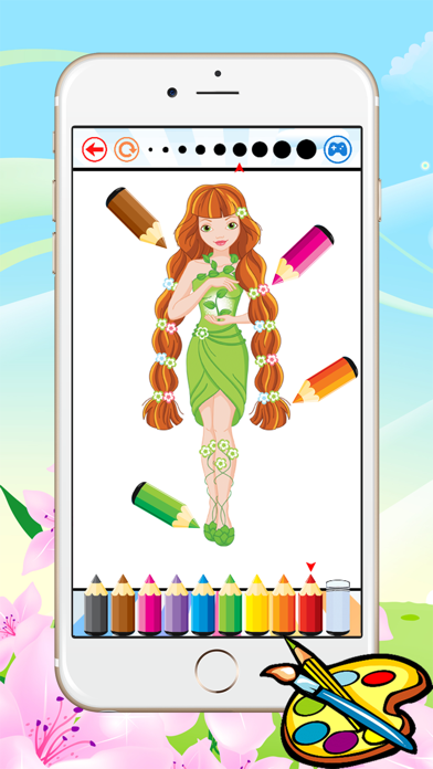 Princess & Fairy Coloring Book - All In 1 Drawing, Paint And Color Games HD For Good Kid Screenshots